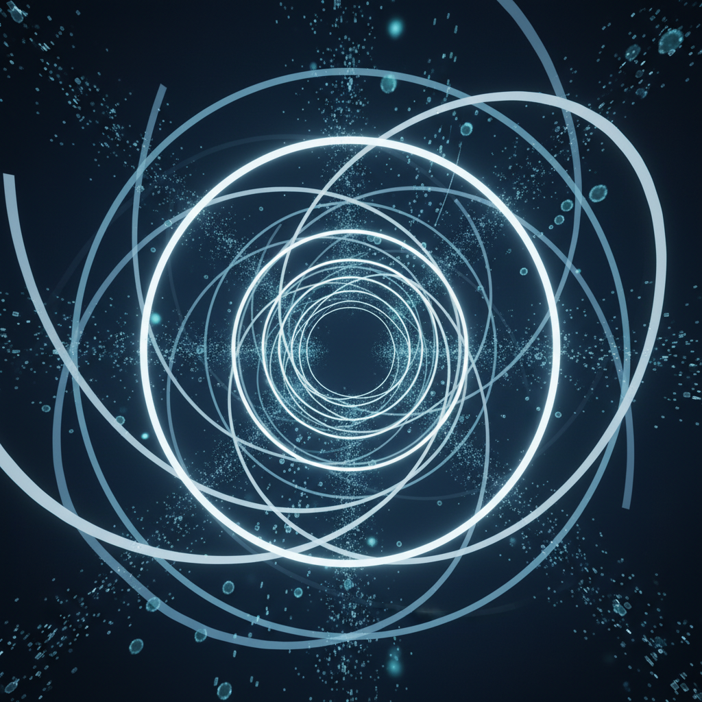 Glowing electromagnetic field rings illustrating PEMF therapy
